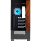 Cooler Master Elite 690 Wood, Tower-Gehäuse schwarz/holz, Tempered Glass x 2