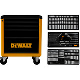 DEWALT DWHT50001-1, Werkzeugwagen gelb/schwarz, Inkl. 341-tlg. Werkzeugset in 3 Werkzeugmodulen