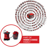 EINHELL Power X-Change Akku-Schmutzwasserpumpe GE-DP 18/25 LL Li-Solo, 18Volt, Tauch- / Druckpumpe rot/schwarz, ohne Akku und Ladegerät