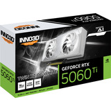 INNO3D GeForce RTX 5060 Ti TWIN X2 OC WHITE 16GB, Grafikkarte weiß, DLSS 4, 3x DisplayPort, 1x HDMI 2.1