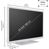 JVC LT-24VH5455W, LED-Fernseher 60 cm (24 Zoll), weiß, WXGA (HD-Ready), Tripple Tuner, Smart TV, TiVo Betriebssystem