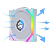 Lian Li UNI FAN SL120 LCD Wireless, Gehäuselüfter weiß, 124.5 mm