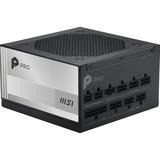 MSI PRO A1000PL PCIE5 1000W, PC-Netzteil schwarz/weiß, 1x 12-Pin High Power GPU, 3x PCIe, Kabelmanagement, 1000 Watt