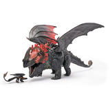Spin Master Drachenzähmen leicht gemacht - Roter Tod-Drachenfigur & Mini Ohnezahn, Spielfigur 