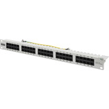 Digitus CAT 3 ISDN Patch Panel, ungeschirmt, 50 Port, Patchpanel grau, 1 HE