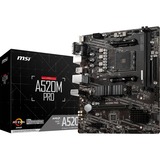 MSI A520M PRO, Mainboard schwarz