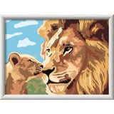 Ravensburger CreArt - Löwe mit Baby, Malen 