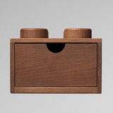 Room Copenhagen LEGO 2x2 Holz Schreibtischschublade, Aufbewahrungsbox eiche, dunkel