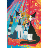 Schmidt Spiele Rosina Wachtmeister: Glückliche Katzenfamilie, Puzzle 1000 Teile