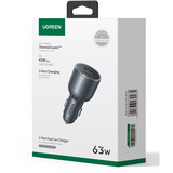 UGREEN 63W 2-Port Fast Car Charger EC701, Ladegerät grau