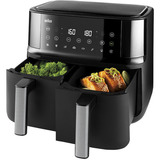Braun Heißluftfritteuse TwinCook 3, TD 3030I  schwarz (matt), 2.850 Watt, 2 Körbe je 4 Liter