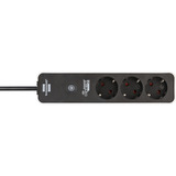 Brennenstuhl Connect Ecolor WLAN Steckdosenleiste 3-fach weiß/schwarz, 1,5 m Kabel, Sprachsteuerung, Timer, App