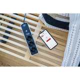 Brennenstuhl Connect Ecolor WLAN Steckdosenleiste 3-fach weiß/schwarz, 1,5 m Kabel, Sprachsteuerung, Timer, App