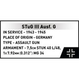 COBI Stug III Ausf. G, Konstruktionsspielzeug Maßstab 1:28