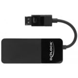 DeLOCK DisplayPort Splitter 1.4 > 3x HDMI MST, HDMI Splitter schwarz, 12,5cm Kabel