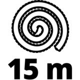 EINHELL Rohrreinigungs-Schlauch, 15 Meter, Rohr-Reinigungsgerät schwarz, für TC-HP / TE-HP