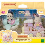 EPOCH Traumwiesen Sylvanian Families - Freizeitpark Spielset Zugfahrt, Konstruktionsspielzeug 