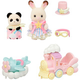 EPOCH Traumwiesen Sylvanian Families - Freizeitpark Spielset Zugfahrt, Konstruktionsspielzeug 