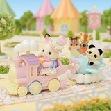 EPOCH Traumwiesen Sylvanian Families - Freizeitpark Spielset Zugfahrt, Konstruktionsspielzeug 