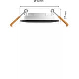 Philips HUE White & Color Ambiance Slim Einbauleuchte 90 mm, LED-Leuchte schwarz, 3er-Pack