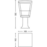 Philips White & Color Ambiance Econic Outdoor Sockelleuchte, LED-Leuchte schwarz