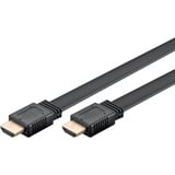 goobay High Speed HDMI 2.1 Flachkabel mit Ethernet 8K / 60 Hz schwarz, 1,5 Meter, 48 Gbit/s