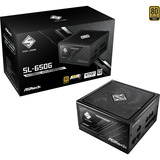 ASRock Steel Legend SL-650G, PC-Netzteil schwarz, 2x PCIe, Kabelmanagement, 650 Watt