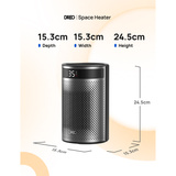 DREO Heizlüfter Atom 416 schwarz/silber