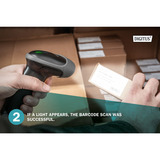 Digitus 2D Barcode Handscanner, Barcode-Scanner schwarz, Akkubetrieb, mit Halterung, QR-Code kompatibel