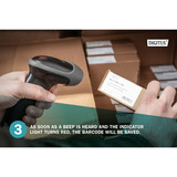 Digitus 2D Barcode Handscanner, Barcode-Scanner schwarz, Akkubetrieb, mit Halterung, QR-Code kompatibel