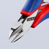 KNIPEX Elektronik-Seitenschneider 77 02 115, Schneid-Zange rot/blau, Länge 115mm