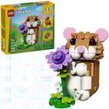 LEGO 31376 Creator 3-in-1 Niedlicher Hamster mit Blume, Konstruktionsspielzeug 