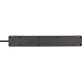 Brennenstuhl Bremounta Steckdosenleiste 5-fach, 2x USB-C schwarz, 3 Meter Kabel, 2x USB, mit Sicherheitsschalter