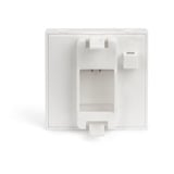 Digitus 45x45 mm Frontplatte für Kabelkanäle, Blende weiß, Mit Beschriftungsfeld 