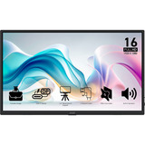 MSI PRO MP165DE E6, LED-Monitor 39.6 cm (15.6 Zoll), schwarz, FullHD, IPS, HDMI, USB-C, Lautsprecher