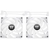Thermaltake CT120 Reverse ARGB Sync PC Cooling Fan White, Gehäuselüfter weiß, 2er Pack, ohne Controller, Reverse, 120 mm