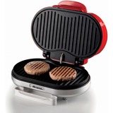 Ariete Hamburger-Grill Party Time, Elektro-Grillplatte rot/silber, 1.200 Watt, 50's Style