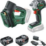 Bosch Heimwerken & Garten 18Volt Combo Kit UniversalImpactDrive 18V-35, UniversalPump 18V , Werkzeug-Set grün/schwarz, 1x Li-Ionen Akku 2,0Ah, 1x Li-Ionen Akku 4,0Ah