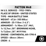 COBI Patton M48, Konstruktionsspielzeug Maßstab 1:72