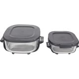 Ninja CRISPi 4-in-1 tragbare Glas-Heißluftfritteuse "Stone" grau/transparent, 1.700 Watt, 2 Körbe 1,4 und 3,8 Liter