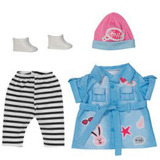 ZAPF Creation BABY born® Deluxe Jeans Kleid 43cm, Puppenzubehör 