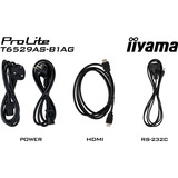 iiyama ProLite T6529AS-B1AG, LED-Monitor 164 cm (64.5 Zoll), schwarz (matt), UltraHD/4K, VA, Touchscreen, Android, USB-C