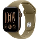 Apple Watch Series 12, Smartwatch bronze, Aluminium, 42 mm, Sportarmband Oliv S/M, Cellular