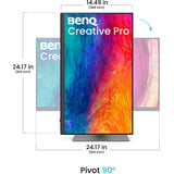 BenQ Creative Pro PD2732U, LED-Monitor 68.5 cm (27 Zoll), schwarz/silber, UltraHD/4K, IPS, KVM, Daisy Chain