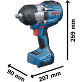 Bosch Professional Akku-Schlagschrauber GDS18V-1400 Professional solo, 18Volt blau/schwarz, ohne Akku und Ladegerät
