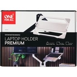 ONE FOR ALL Premium Universal-Laptophalterung DM 0030 silber, für alle One For All Monitorarme und 10" - 17" Notebooks
