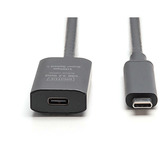 Digitus Aktives USB 3.2 Gen 2 Verlängerungskabel, USB-C Stecker > USB-C Buchse schwarz, 5 Meter, Repeater Kabel
