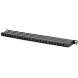 Digitus CAT 6A, Klasse EA High Density Patchpanel, 24 Port schwarz, 0,5 HE, geschirmt