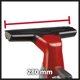 EINHELL Power X-Change BRILLIANTO, Fenstersauger rot, ohne Akku und Ladegerät
