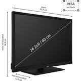 JVC LT-24VH5455, LED-Fernseher 60 cm (24 Zoll), schwarz, WXGA (HD-Ready), Tripple Tuner, Smart TV, TiVo Betriebssystem